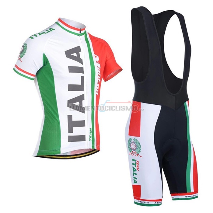 Abbigliamento Ciclismo Italia Manica Corta 2021 Rosso Verde